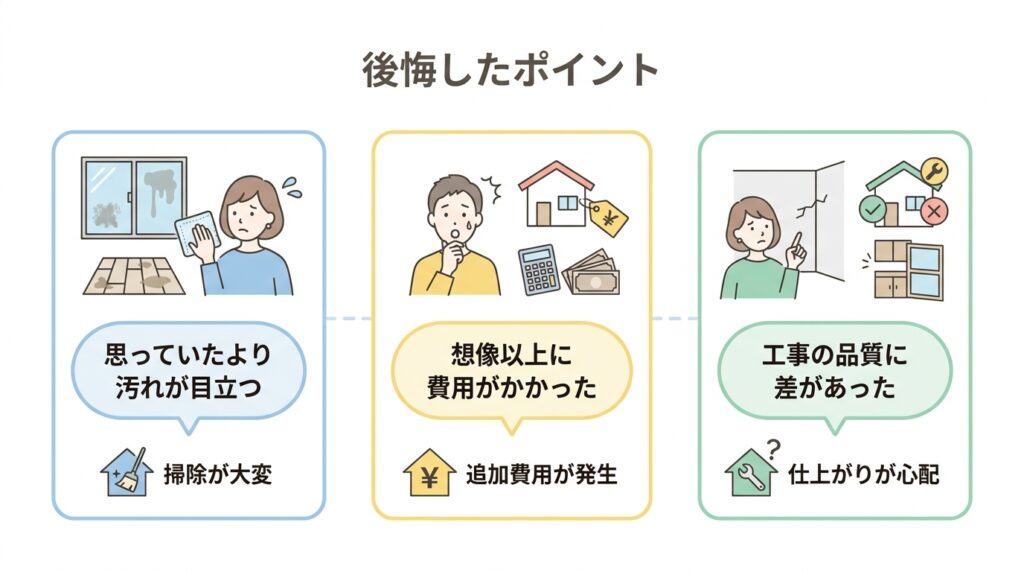 後悔するポイント
