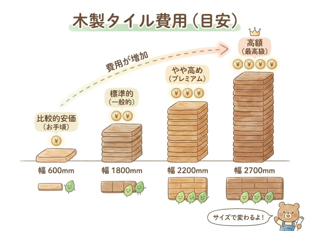 ウッドタイルの費用