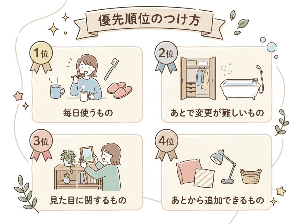 オプション選びの優先順位の決め方