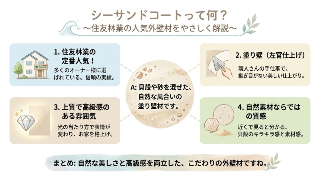シーサンドコートとは、海の天然素材を活用して作られた住友林業オリジナルの塗料