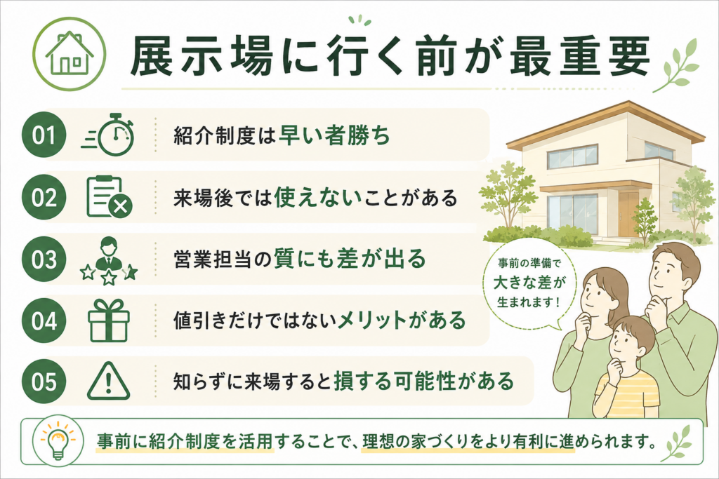 住友林業の展示場に行く前に紹介制度を知るべき理由