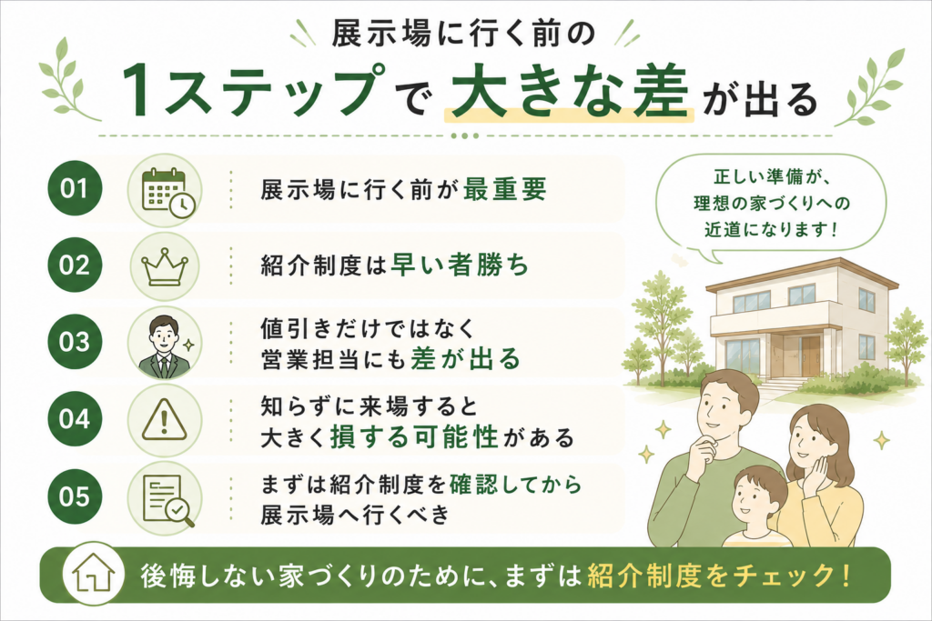 まとめ｜展示場に行く前の1ステップで大きな差が出る